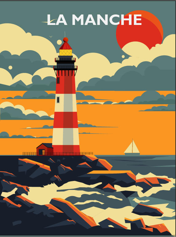 affiche illustration la Manche