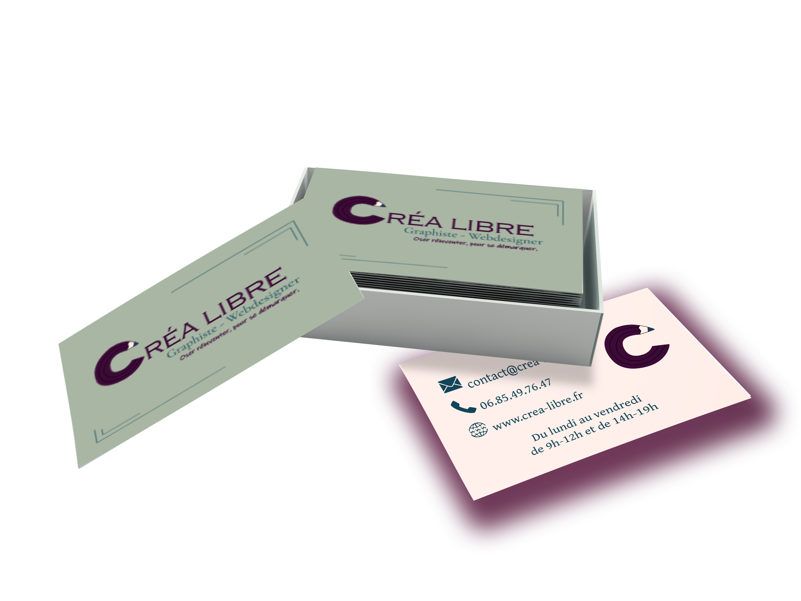 mockup carte de visite créalibre