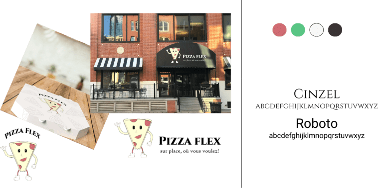 identité visuelle Pizza Flex Logo et charte graphique