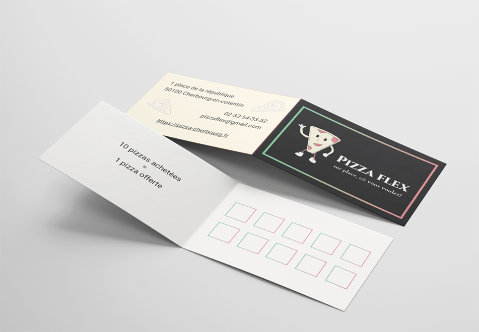 carte de visite pizza flex